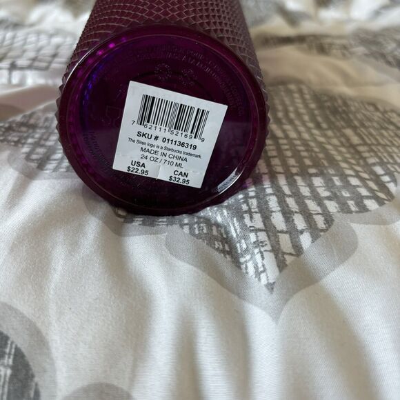 Starbucks Pink Bling Berry Blast 2022 Cold Cup Studded Venti Tumbler 24oz NEW - Picture 2 of 4